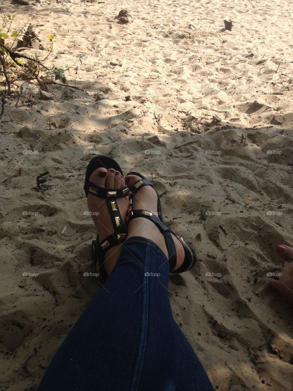 Foot on the sand