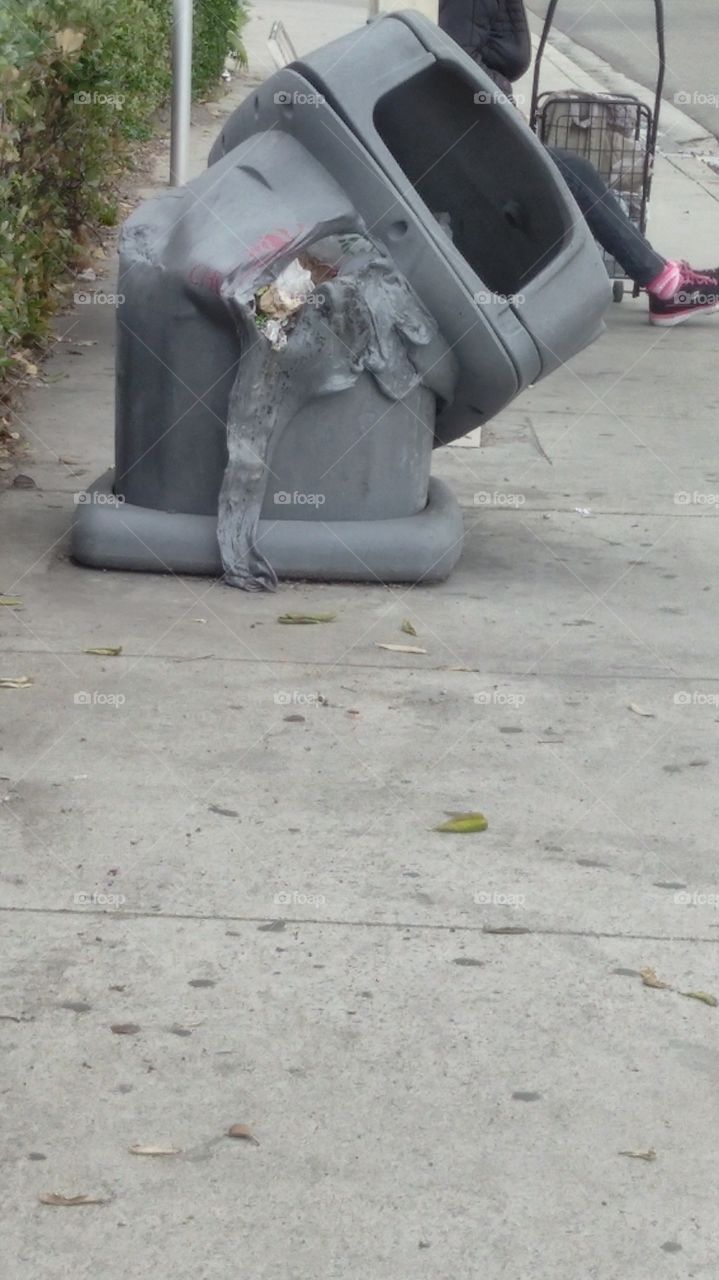melting trash can