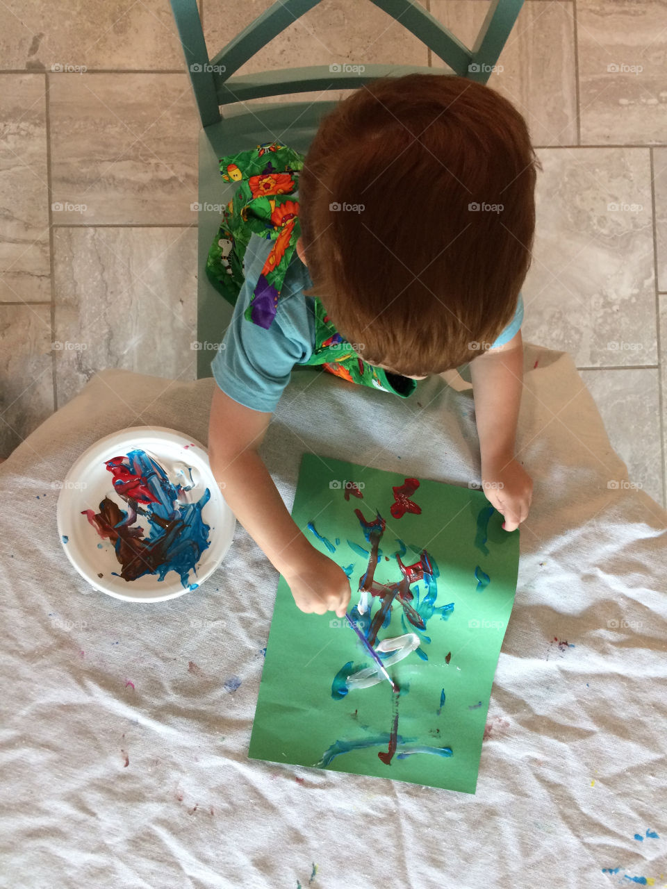 Painting with toddlers 