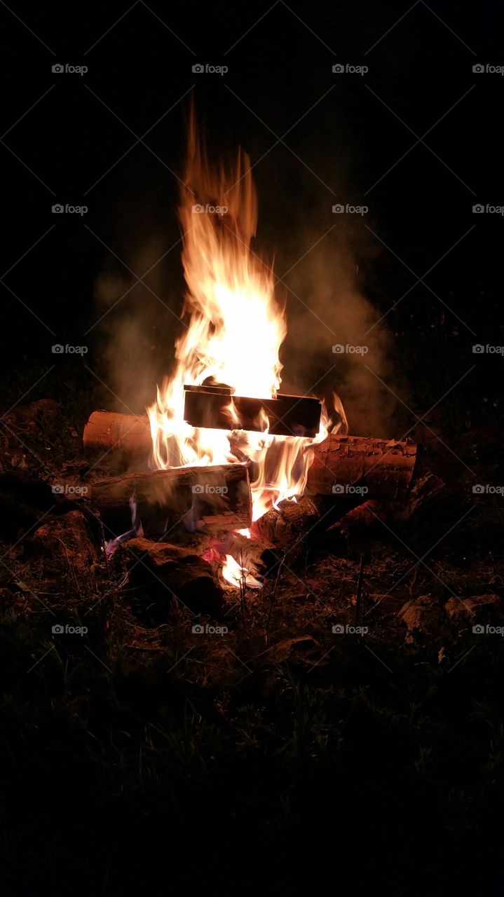 Flame, Hot, Bonfire, Smoke, Heat