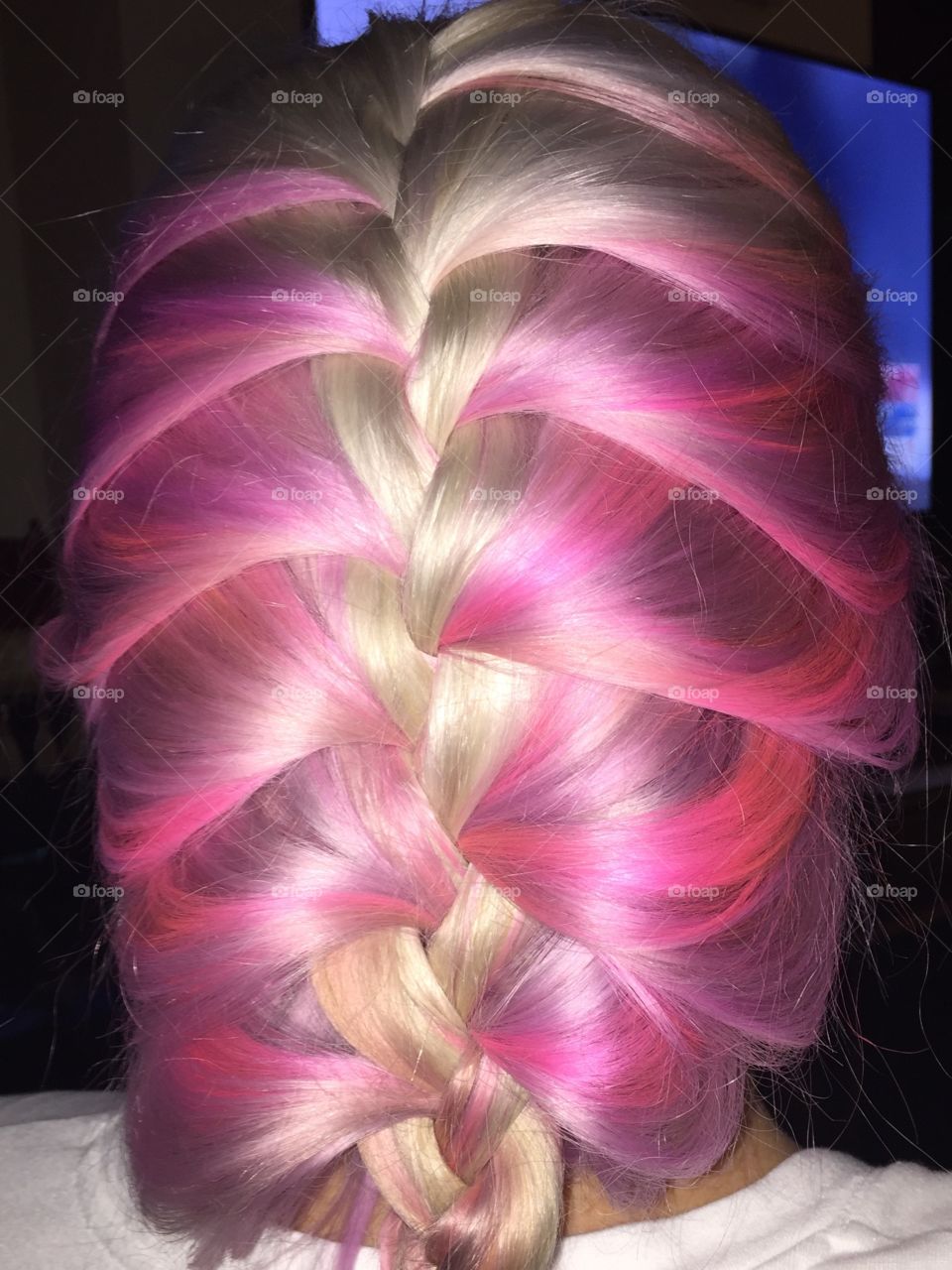 Pink French braid