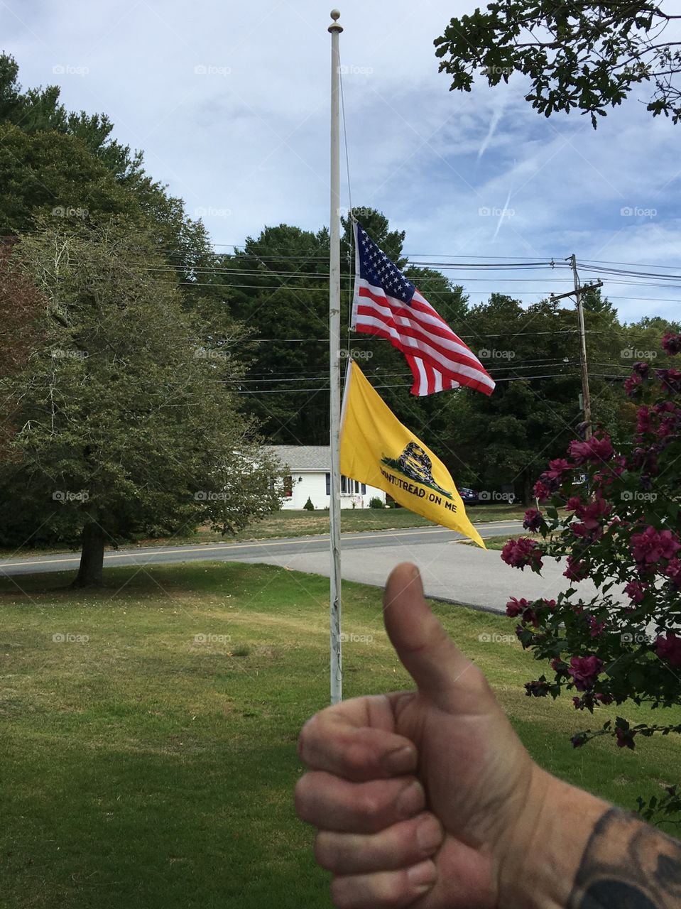With respect we lowered our flags! At a loss for words, we can only show how we feel at this time.
