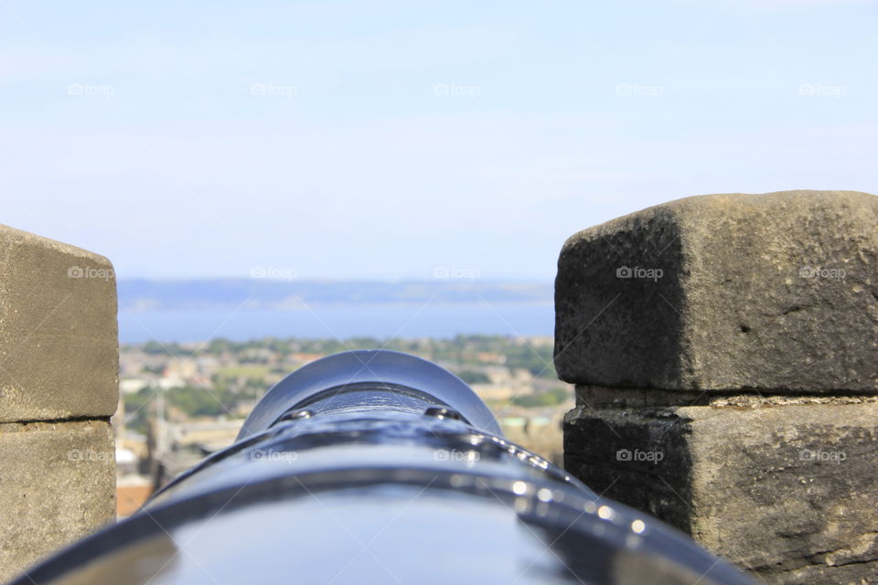 canon overlooking the city of edinburgh