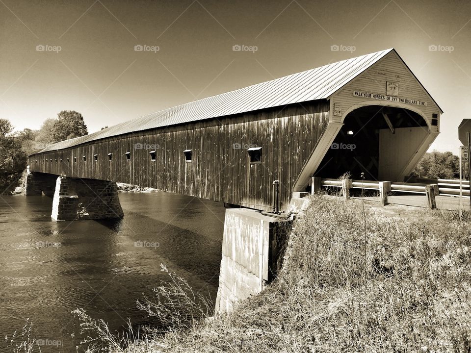 Wooden Covered Bridge. Longest Covered Bridge