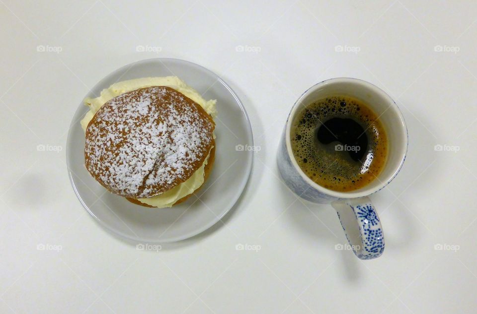 Semla and coffee