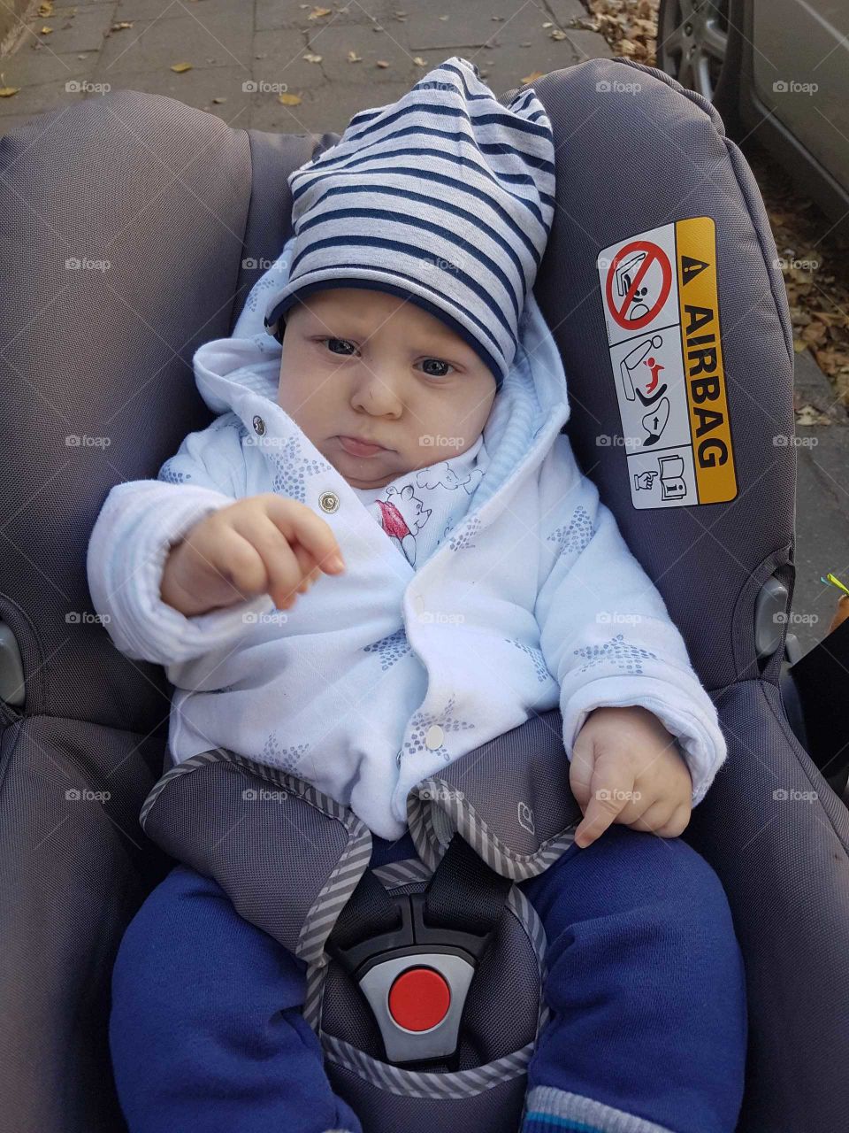 Little boy funny face