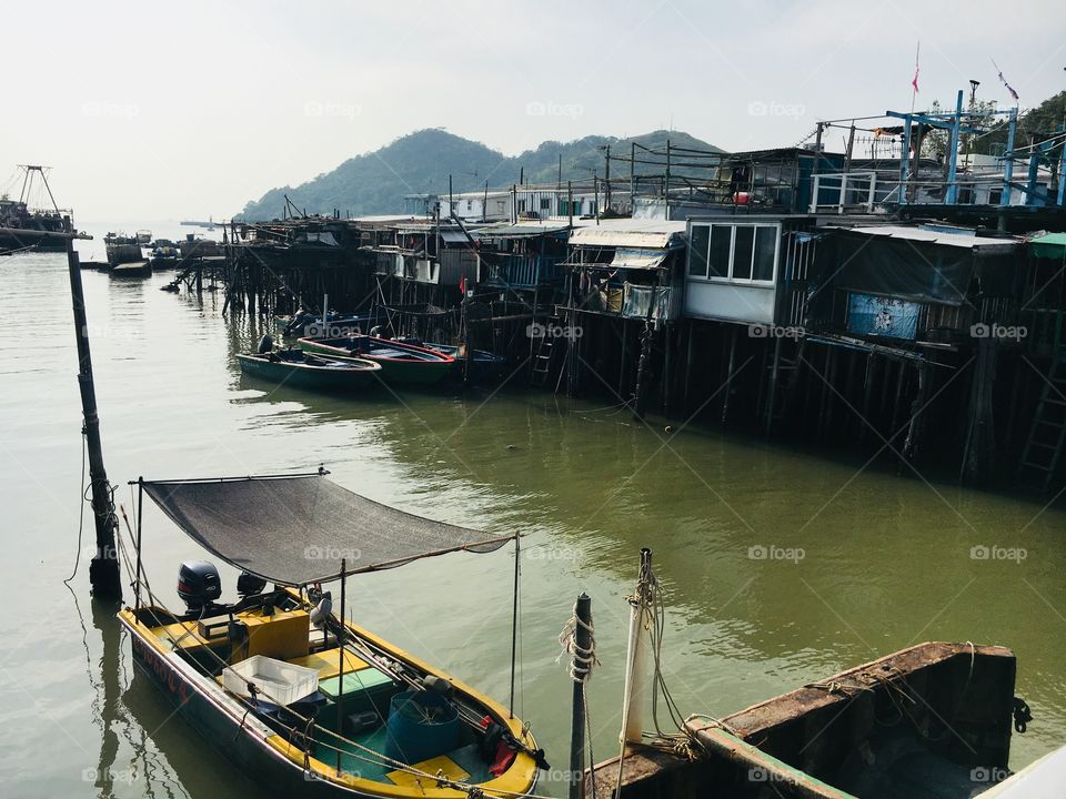 Small fishing village in lan tai, Hong Kong. Amazing tradition and culture. Small town doing with they’ve always known just to live and survive