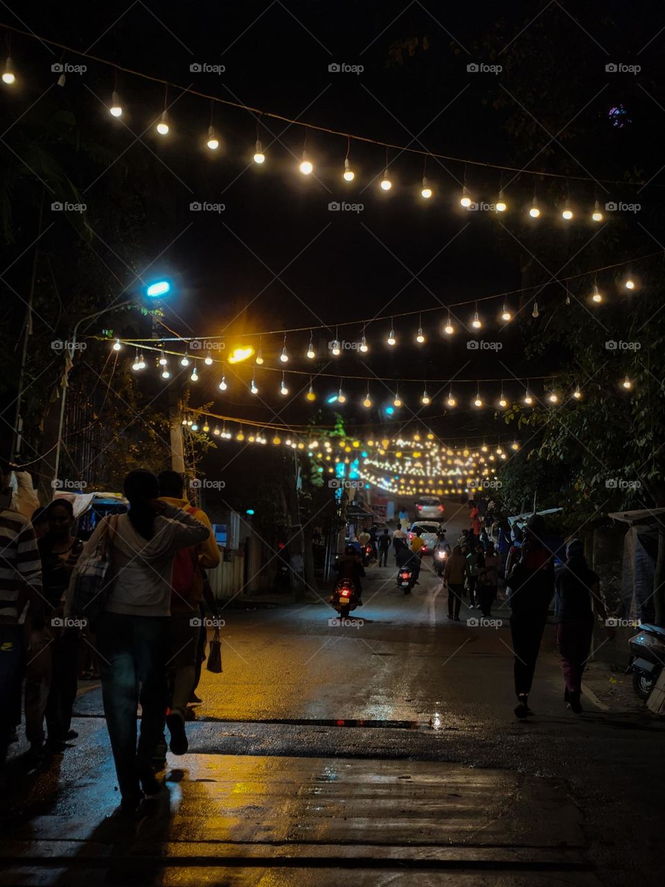 A street getting ready for the festival.