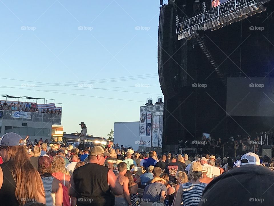 Country concert in Ohio during summer 2018 