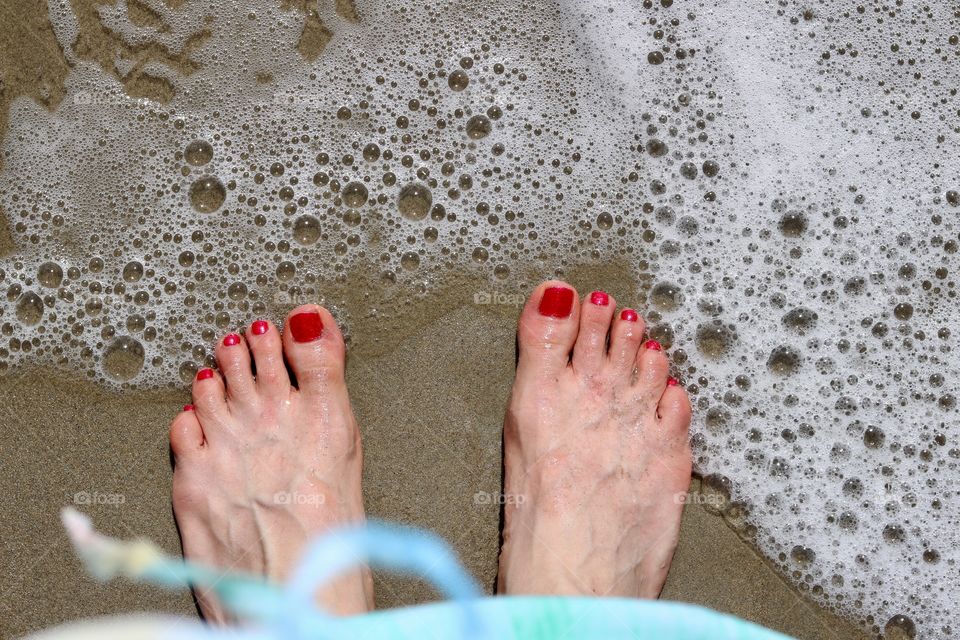 Foot on the beach