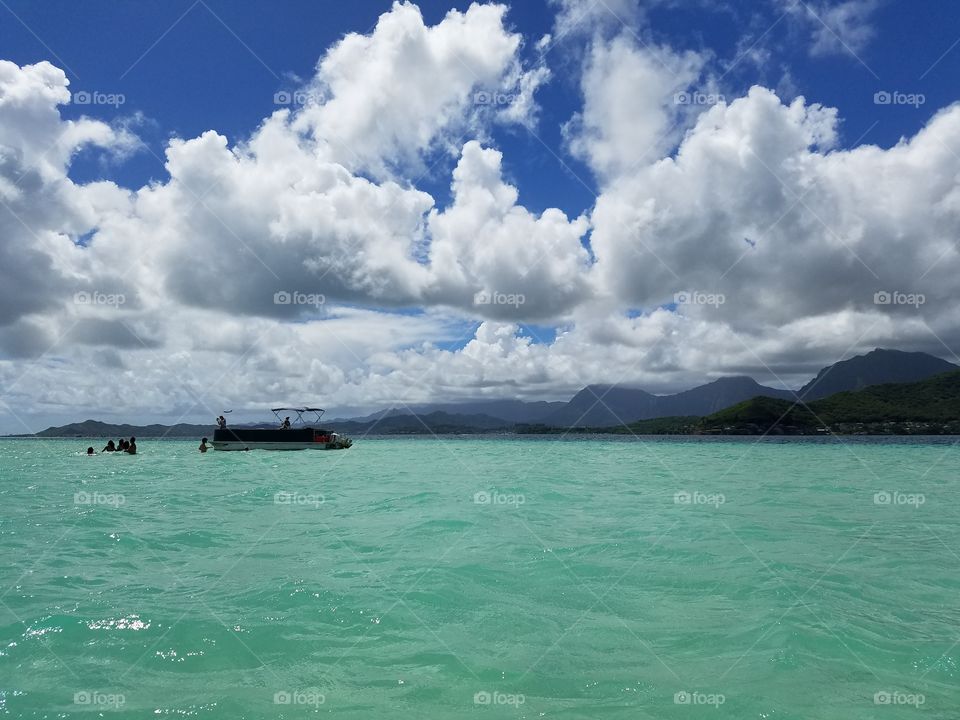 Sand bar,  Kaneohe bay, Oahu