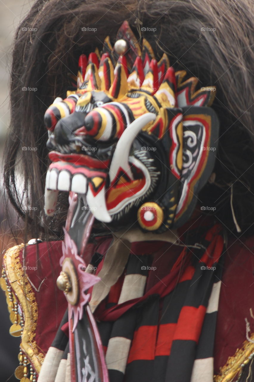 This is a tradisional mask from Bali Indonesia ,Leak is a one character from Barong Dance