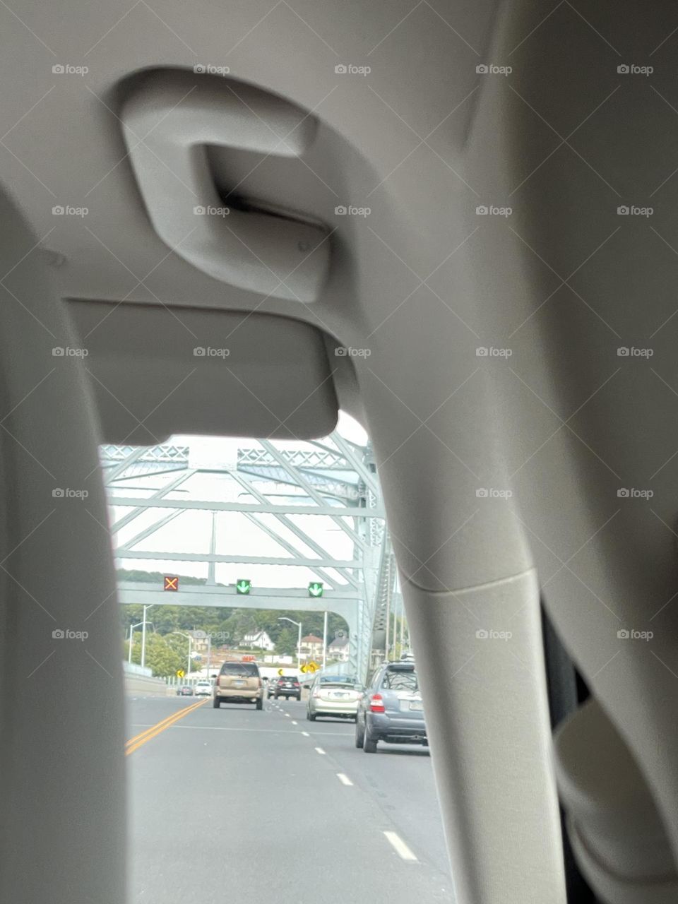View from inside the car