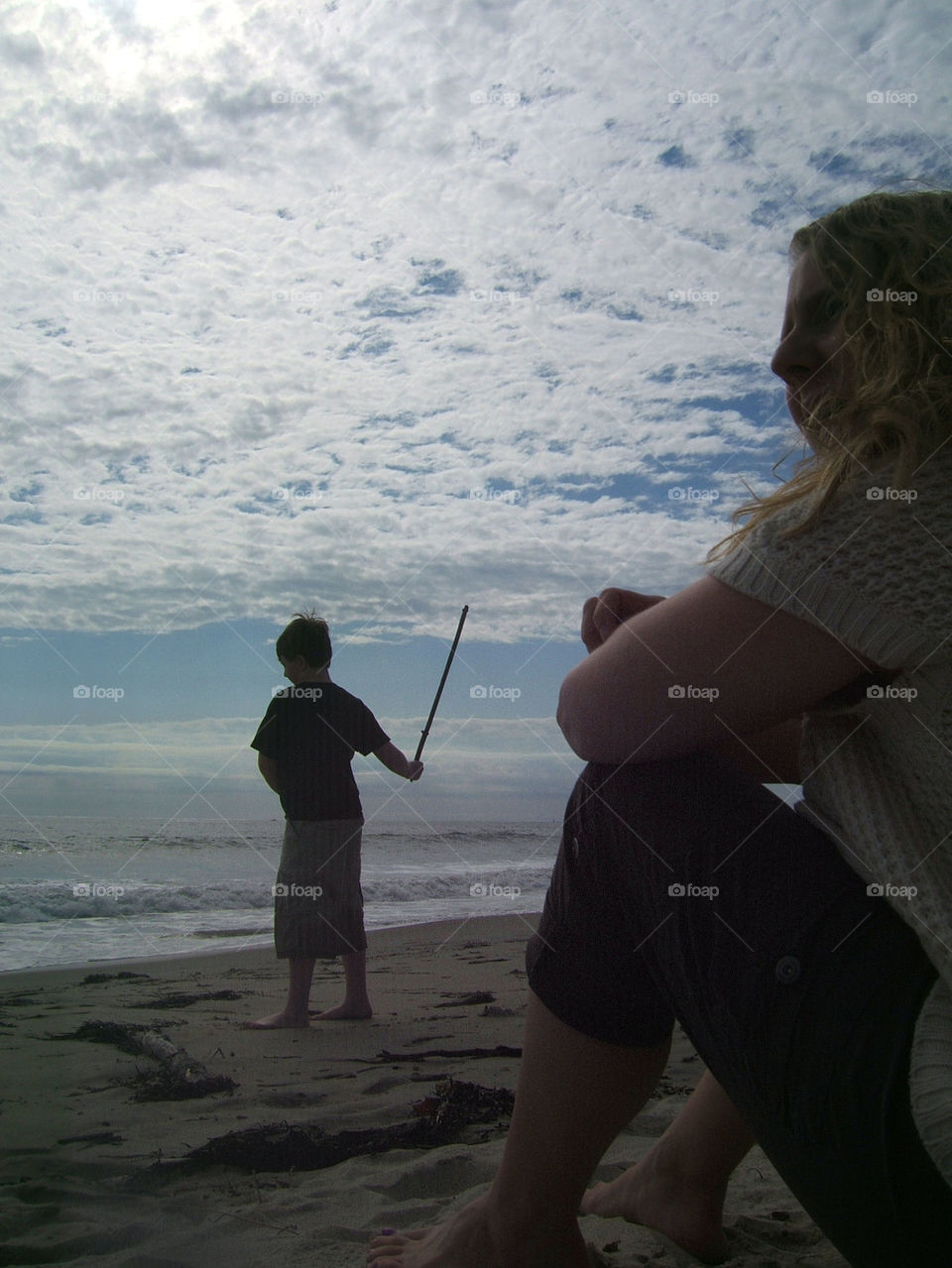 hanging on the beach