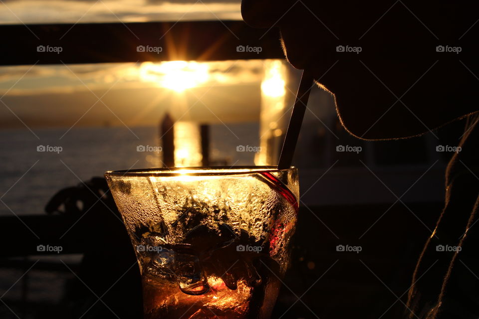 Drinks at sunset