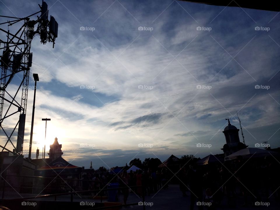 summer rooftop sunset