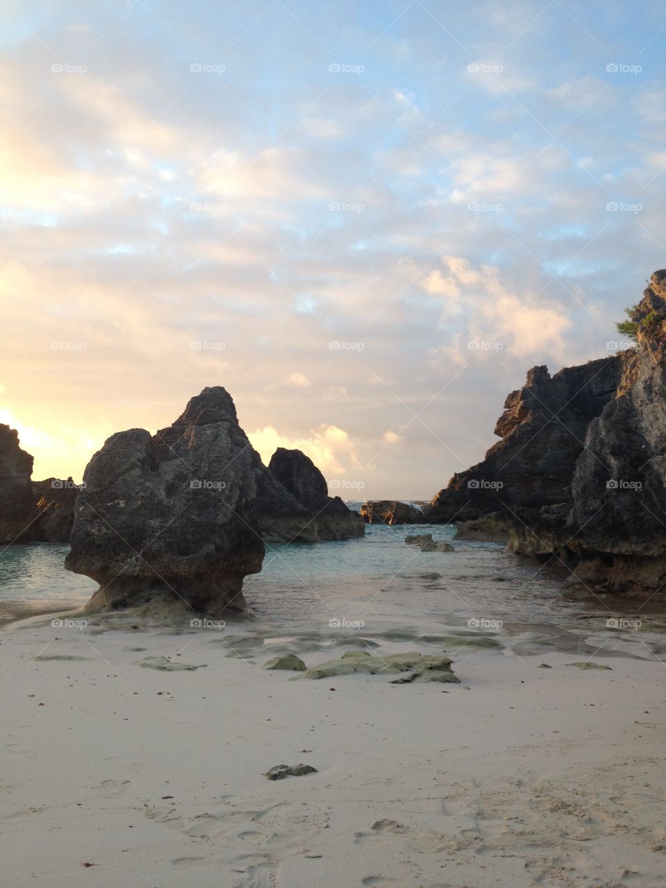 Rocks on the beach. Rocks on the beach in Bermude