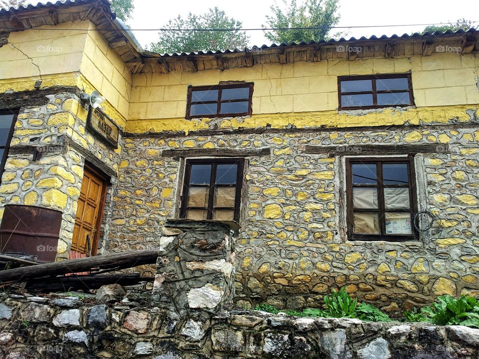 Old yellow traditional house