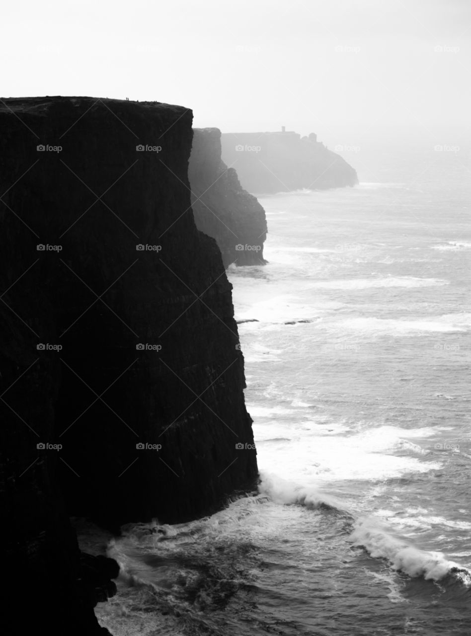 A beautiful landscape of Moher cliffs in Ireland