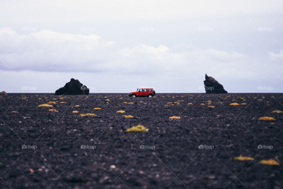 Scenic drive in Iceland 