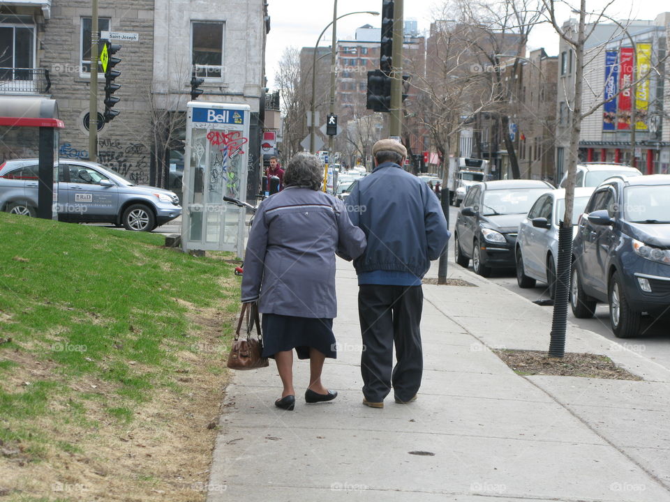 Cute elderly couple