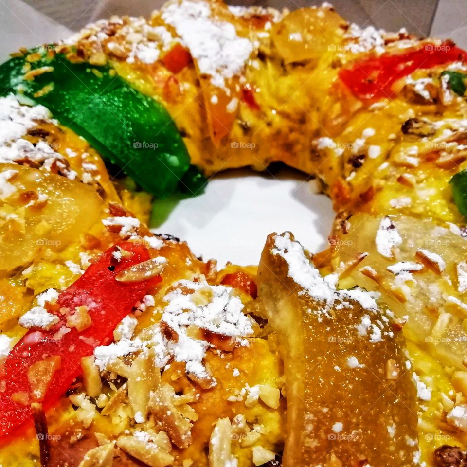 Bolo Rei, typical portuguese Christmas cake