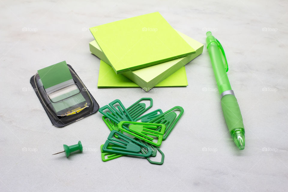 Green office supplies 