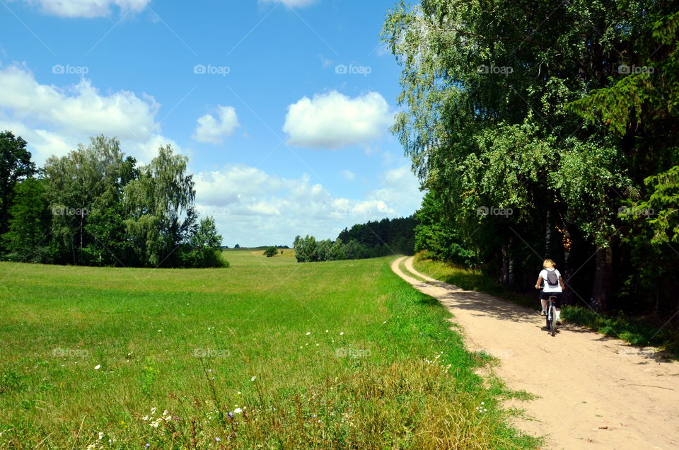 Landscape of Mazurian region in Poland