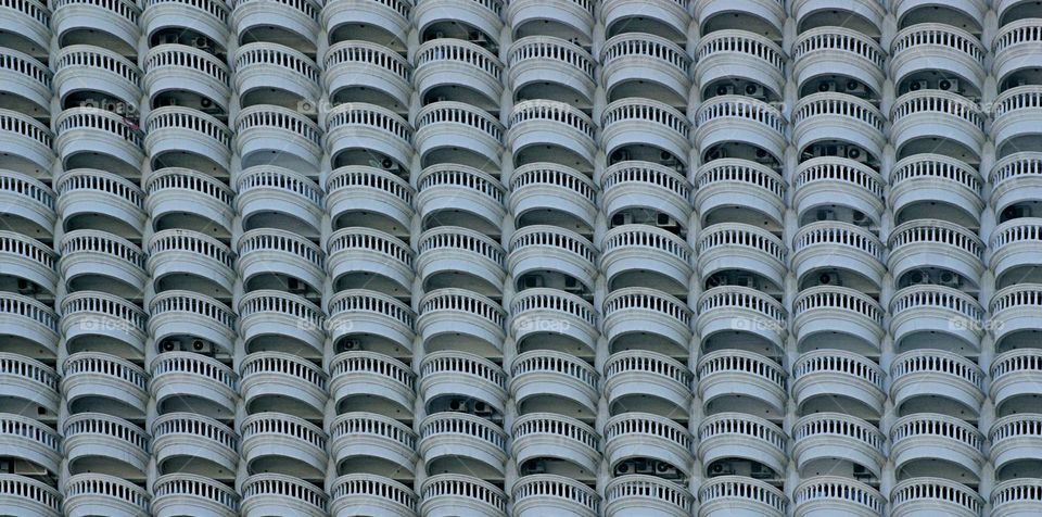 A residential terrace design as viewed from the street.