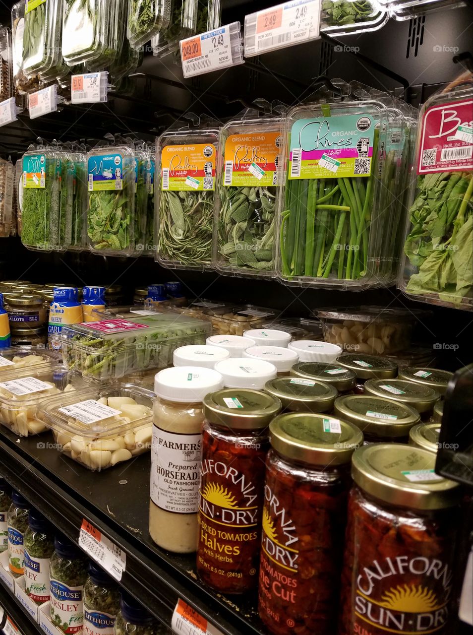 Fresh seasonings & flavorings, grocery department.
