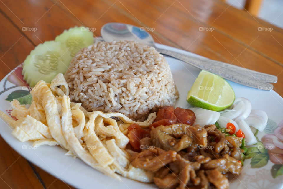 Thai style rice meal