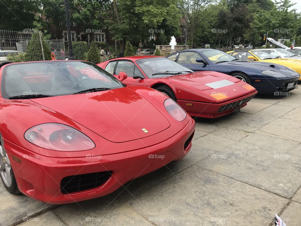 Red Ferrari car