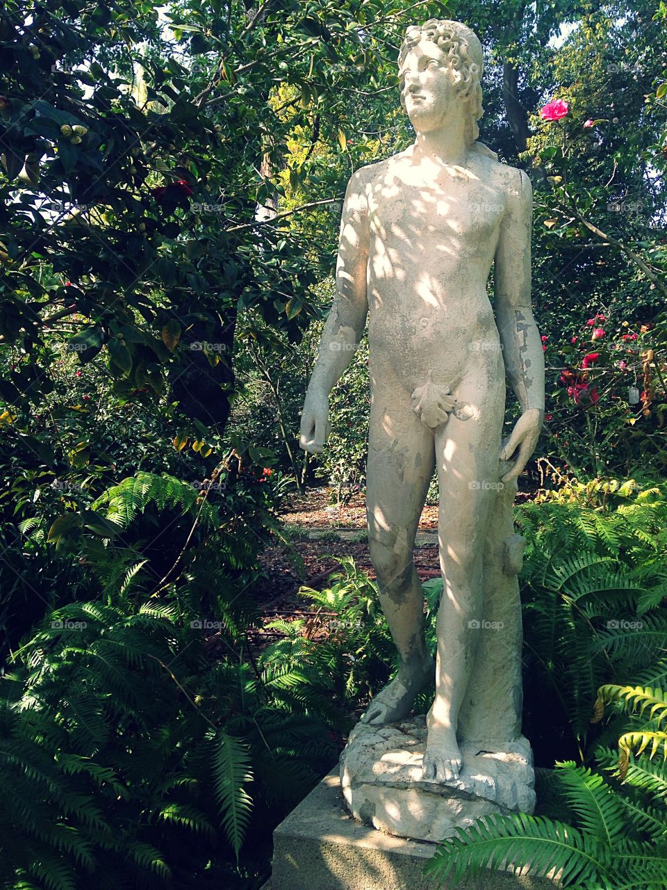 Sculpture in a garden