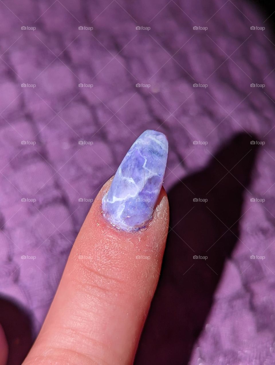 amethyst inspired nail art
