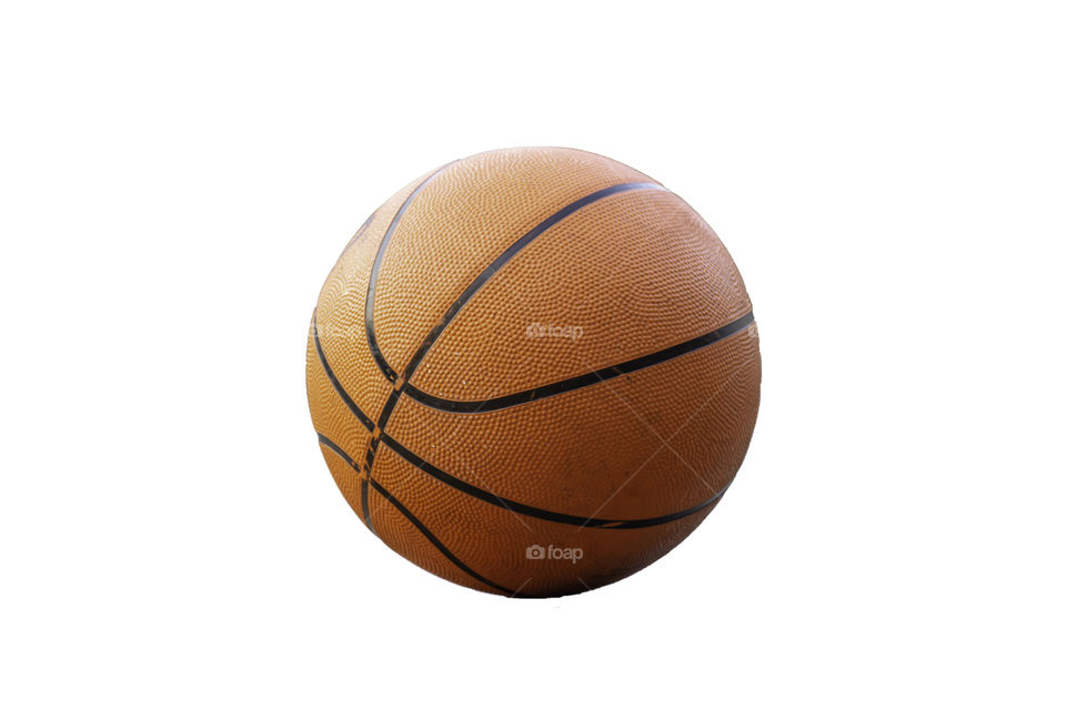 Basketball on a white background with clipping path.