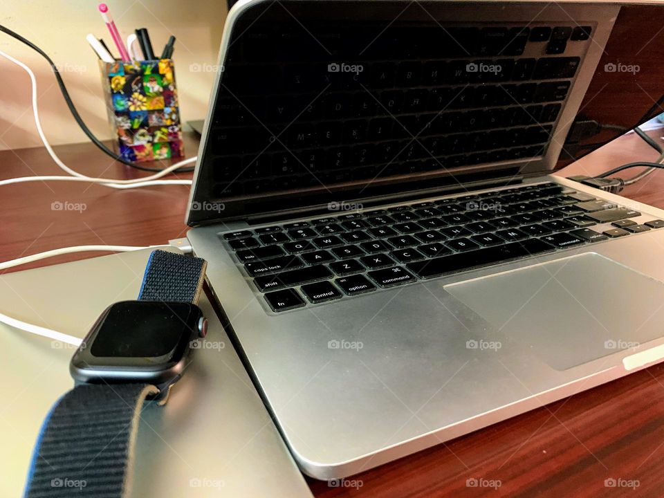 My study table and work station #room #silence #peaceful #calm #serene #laptop #wristwatch #aura #pure #airy #noisefree