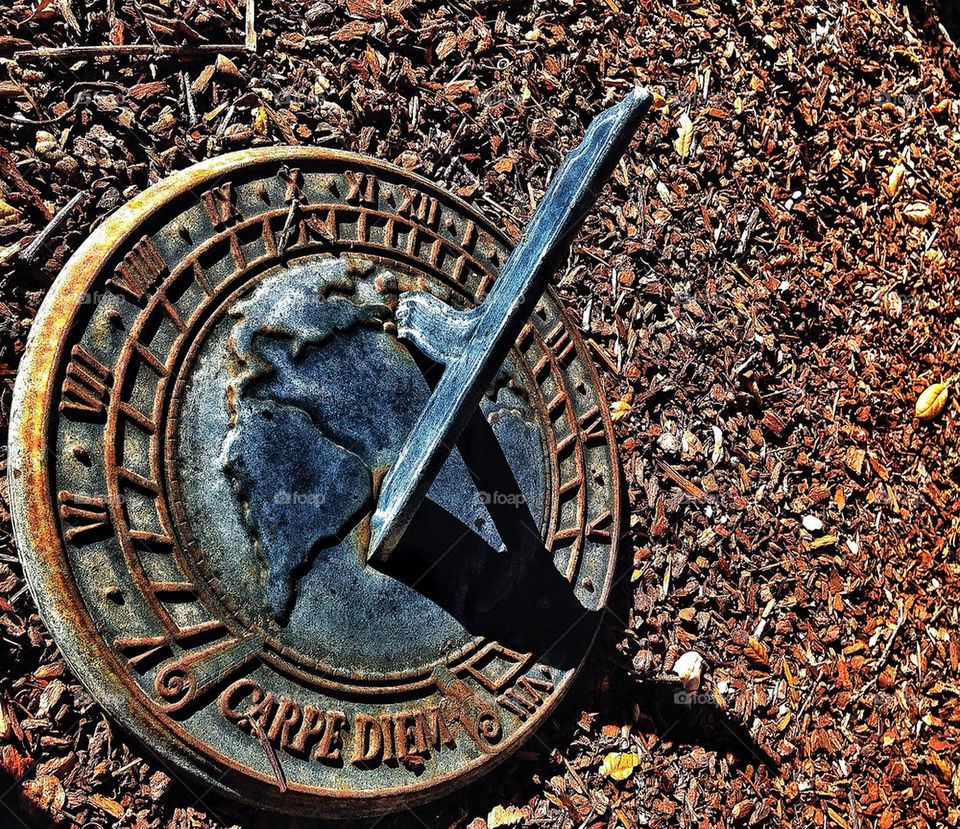 Antique Brass Sundial
