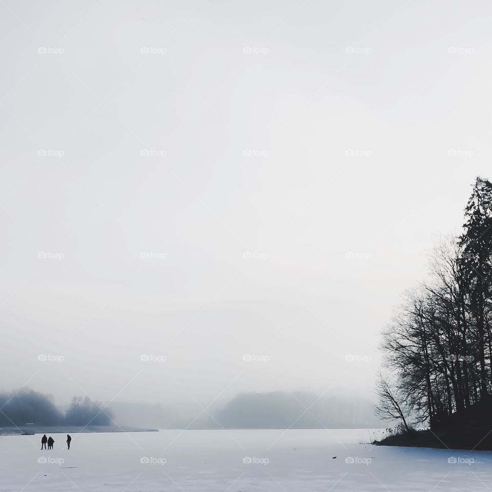 Frozen lake