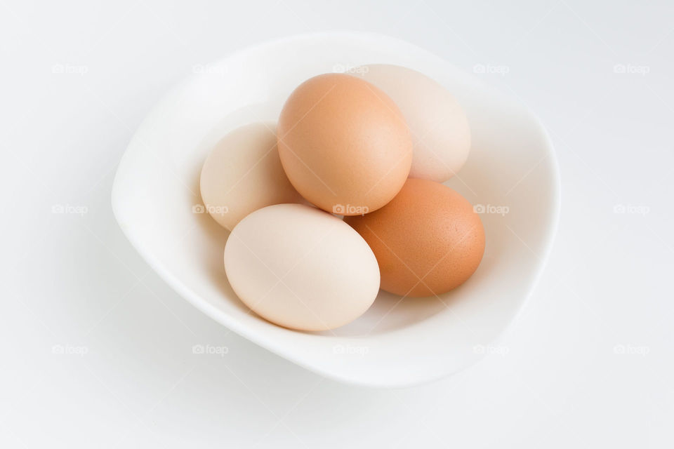 Eggs in plate