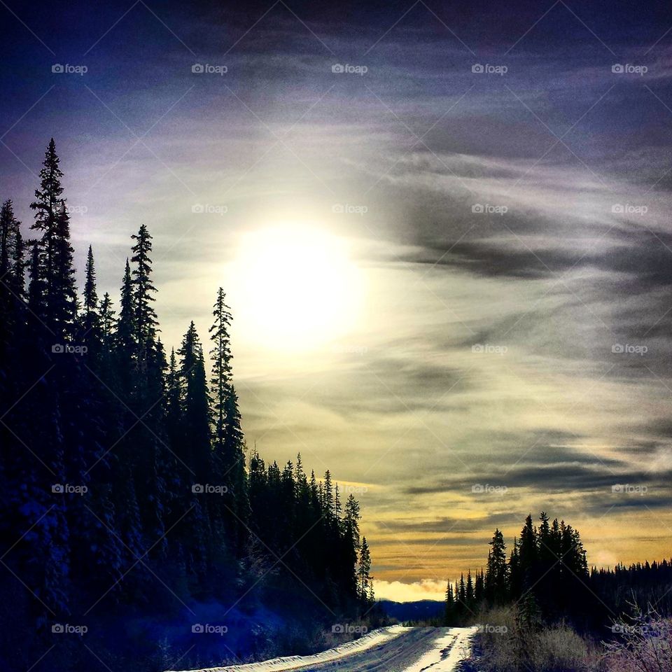 Above the valley clouds...