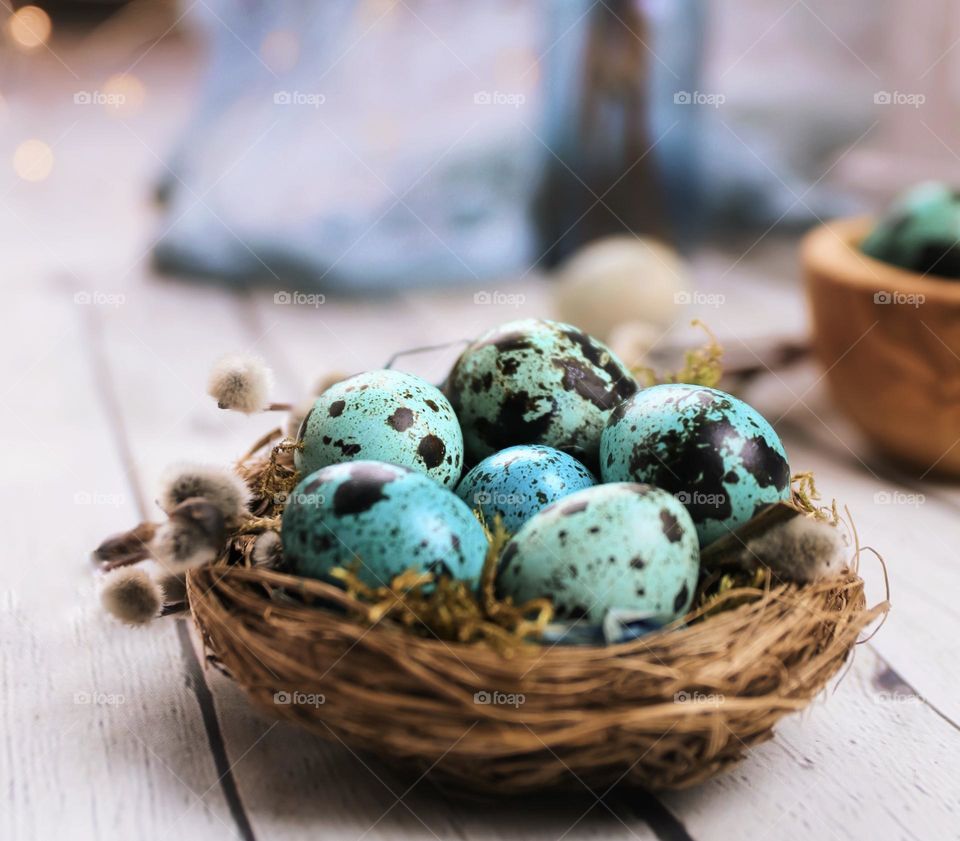 Easter blue eggs