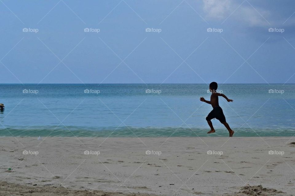 Running by the Ocean