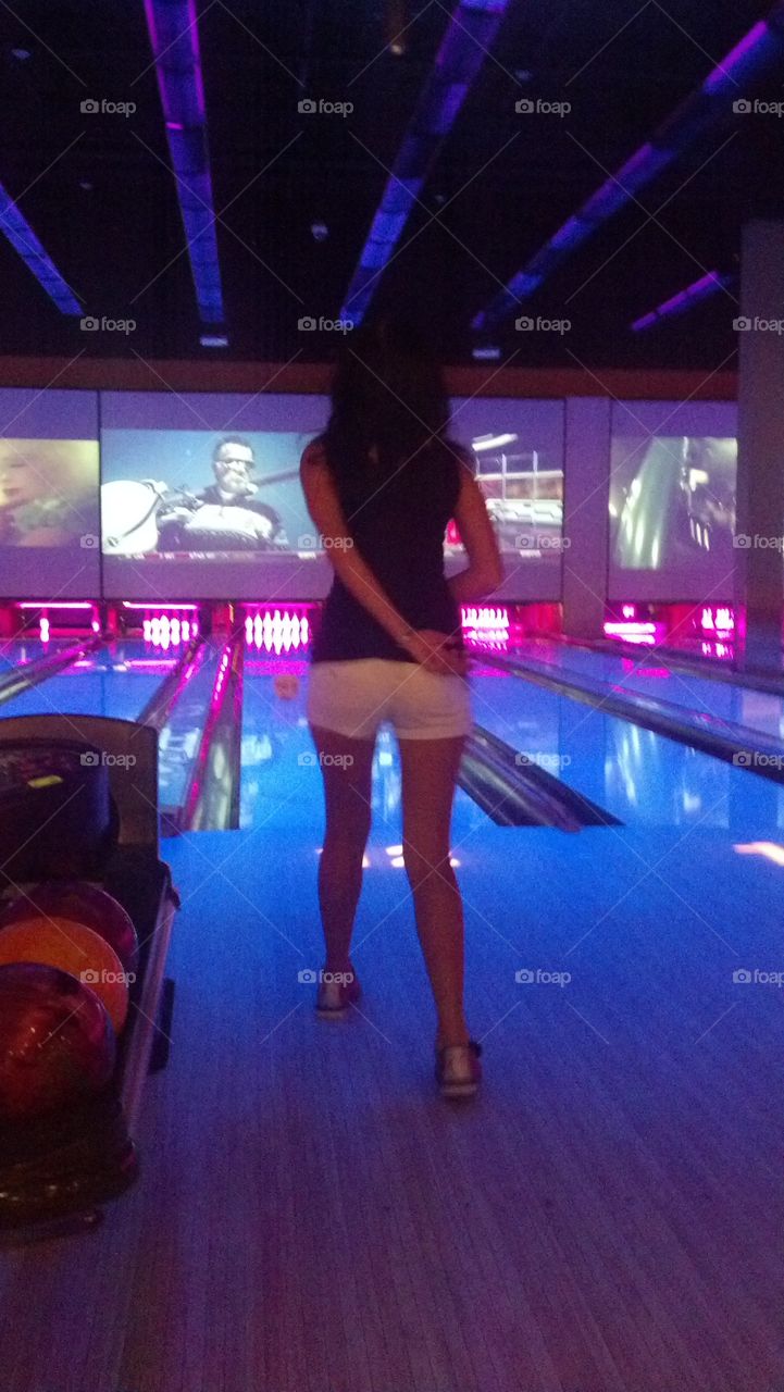 playing bowling