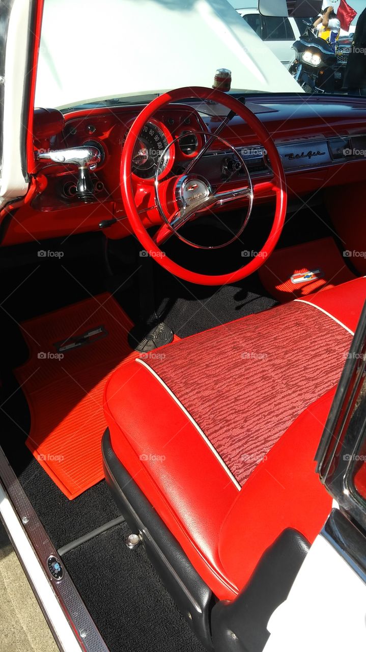 red car seats