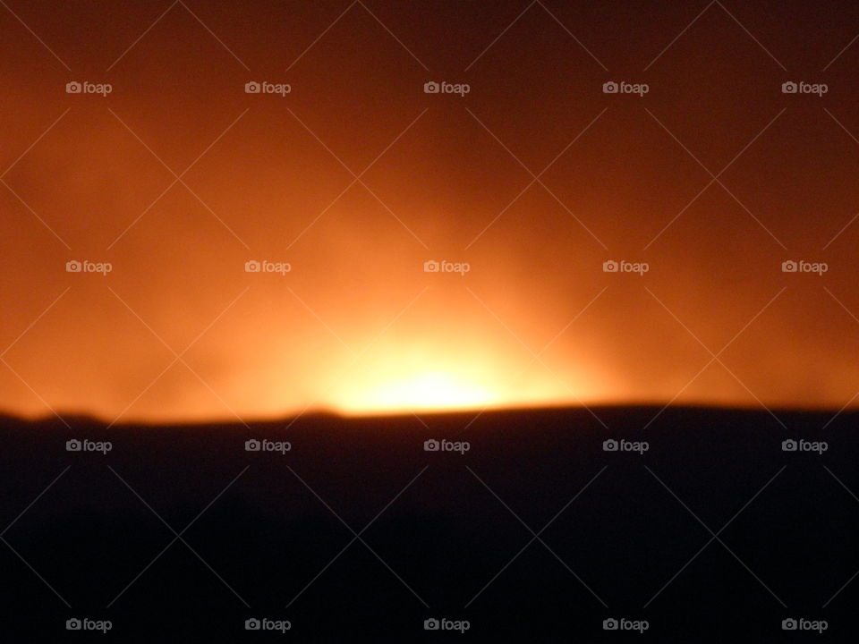 Wildfire lighting up the sky over Central Mountains, Rockland, ID, USA #3