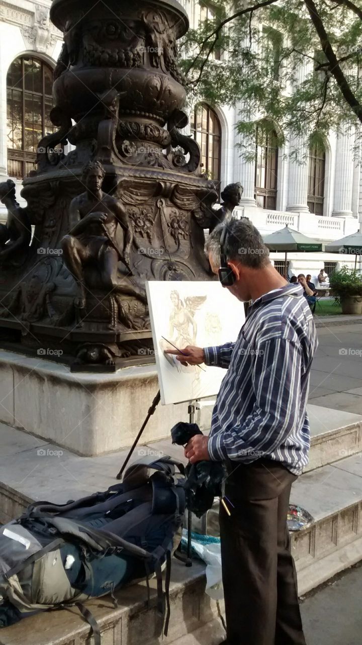 Painting in NYC Park