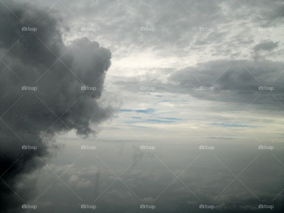 Black Sky. It's taken from plane ..😉😉😉