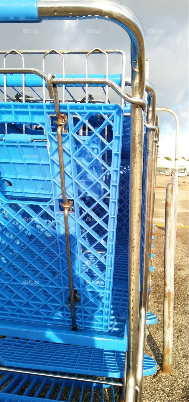 Blue Shopping Carts