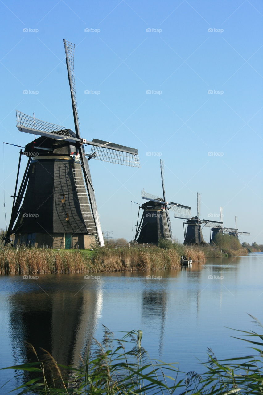 Standing tall and holding the water back at Kinderdijk, an UNESCO World Heritage Site
