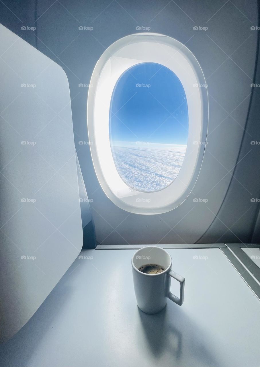 A cup of coffee over the ocean!